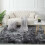 Plush Area Rug Dark Gray Tie-Dye 5x7 ft 1