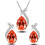 Women's Initial Drop Necklace and Earrings Set Flash Drill 1