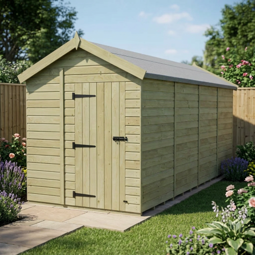 7 x 16 Apex Shed Tanalised (Single Door, No Windows)