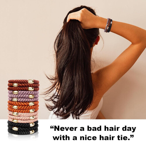 No-Damage Hair Ties Elastic Ponytail Holders 15PCS 2