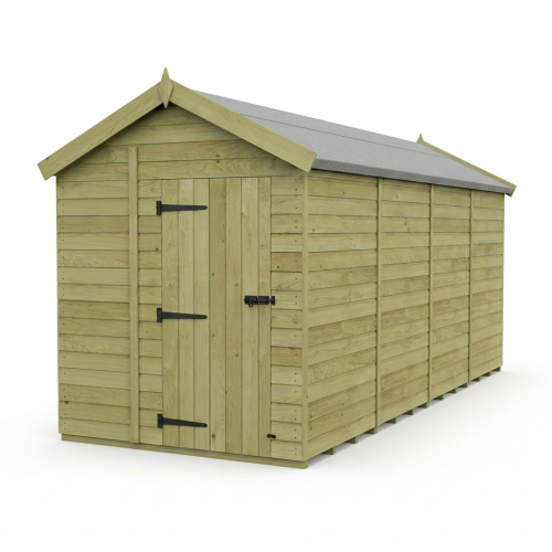 7 x 16 Apex Shed Tanalised (Single Door, No Windows) 1