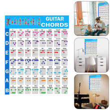 Beginner Guitar Chord Poster Sky Blue