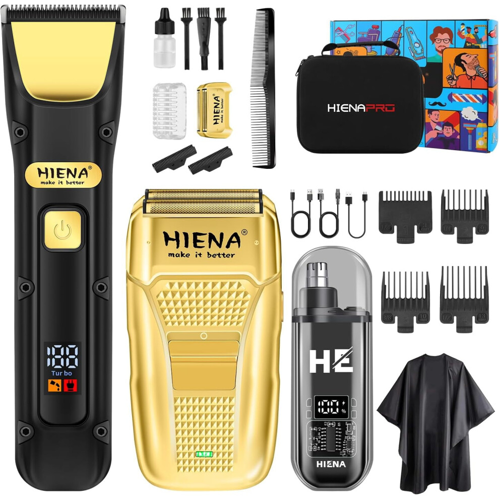 Cordless Hair Clippers Set for Men with Ear Nose Trimmer