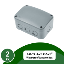 Outdoor Junction Box IP66 PVC ABS 4.9x3.3x2.3 in 2 Pack