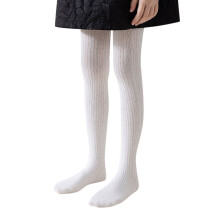 Girls Cotton Cable Knit Footed Pantyhose