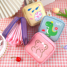 Flannel Sanitary Napkin Storage Bag Portable Zipper Pouch