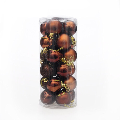 Christmas Tree Ornaments Set Coffee 24 pcs 1.57 inch