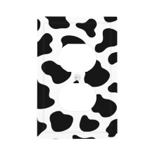 Black and White Cow Print Duplex Wall Plate 1 Gang