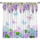 Purple Hydrangea Curtains Wisteria Butterfly Print Rod 1
