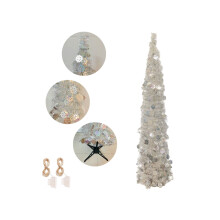 5FT Pop Up Christmas Tree with LED Lights and Topper