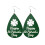 St. Patrick's Day Earrings Green Geometric Irish Design 1 1