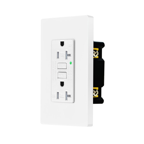 Nineleaf Outdoor GFCI Outlet 20A White 1 Pack