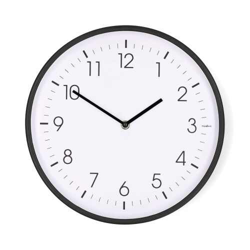 Orologio da parete silenzioso, 300 mm, plastica nera 1