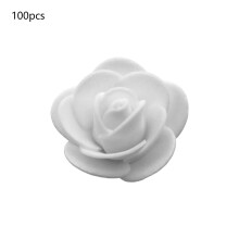 White Foam Rose Stems Simulated Floral 100 pcs 1.37 x 0.78