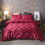 King Bedding Set Red Comforter Set 3-Piece 1