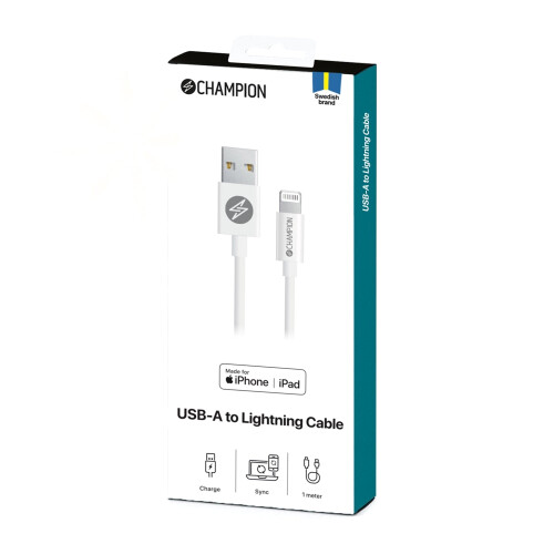 USB-A to Lightning Cable 1m White