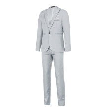 Men's Slim Fit Solid 2-Piece Suit Set