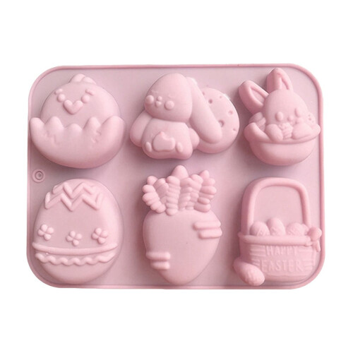 Easter chocolate candy mold rabbit egg basket silicone 1 1