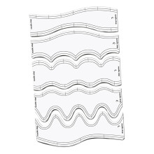 Quilting Rulers Wave Shapes Template Set 5 Pieces