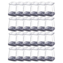 24 Pcs Square Chair Leg Floor Protectors - Mute Pads for Hardwood/Tile Floors, Anti-Scratch Noise-Reducing Caps