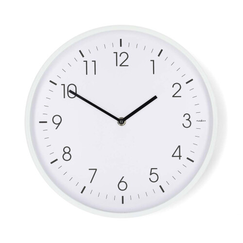 Orologio da parete silenzioso, 300 mm, plastica bianca 1