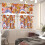 Boho Flower Kitchen Curtains Set Rod Pocket 3-Piece 2