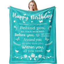 Couverture violette d'anniversaire 60x50 pouces