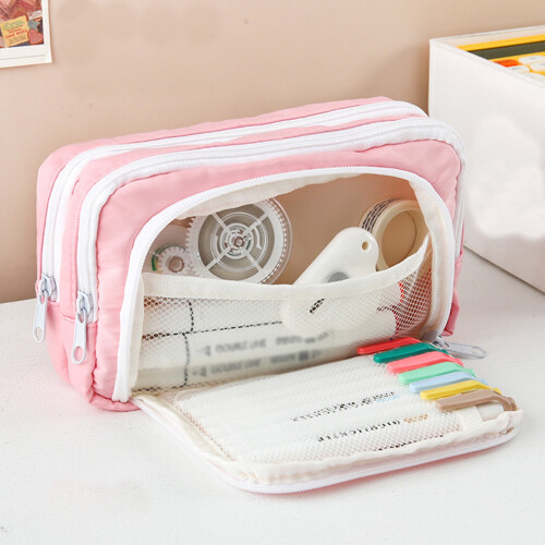 Grote stoffen etui met ritssluiting