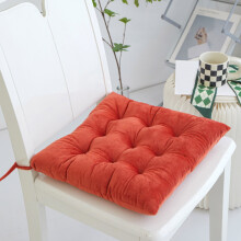 Velvet Square Seat Cushion with Ties 15.7 Inch