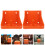 Salzziegelhalter für Rinder, orange, robust, 2-teilig 1