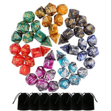 Dungeons & Dragons monitahoinen noppasetti, kaksivärinen, 49 kpl