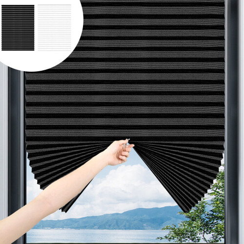Πλισέ Κουβέρτα Παραθύρου Λευκή 90x180cm Θερμική Συσκότιση