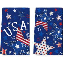 Torchons de cuisine patriotiques aux couleurs du drapeau américain, 45,7 x 66 cm (lot de 2)