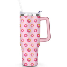 Gobelet isotherme à double paroi motif donuts, 1,2 L (40 oz).