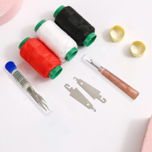 Kit de costura com agulha de aço, ferramentas manuais para reparos faça você mesmo, 34 peças