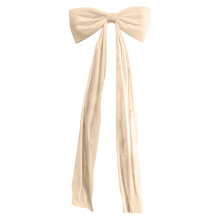Velvet Bow Decor Pink Beige 6FT for Indoor Outdoor Use