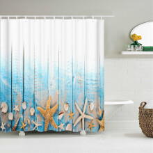 Strand Hav Palmer Dusjforheng Vanntett 3D Design