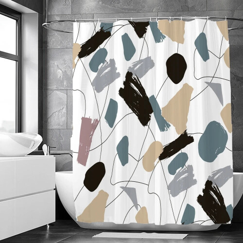 Sprchový závěs Boho, polyester, vodotěsný, 72x72 palců