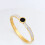 Pulseira rígida de aço inoxidável com titânio e numerais romanos 1
