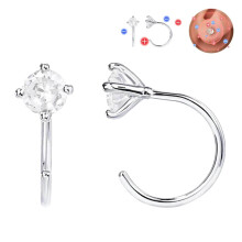 Magnetische oorbellen voor lymfedrainage voor vrouwen, zirkonia-stijl, 1 paar