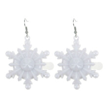 Boucles d'oreilles LED sapin de Noël, motif ampoule clignotante, 1 paire