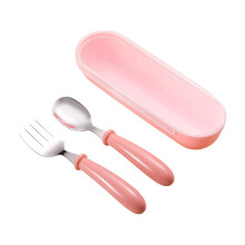 Ensemble de couverts portables en acier inoxydable 304 (cuillère, fourchette et boîte de rangement)
