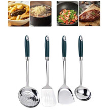 Wok-välinesetti, metallinen, 4-osainen