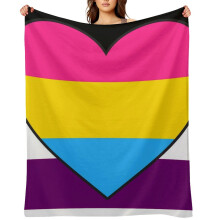 Flanelový přehoz Asexual Ace Panromantic s motivem Pan Heart Pride