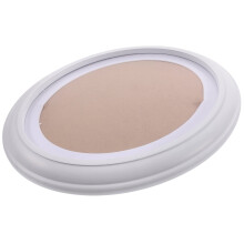 Cadre photo ovale en bois, mural, blanc, 25 cm (10 pouces).