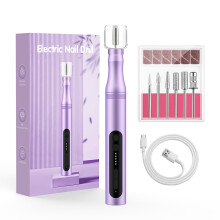Perceuse à ongles électrique sans fil, 5 vitesses, rechargeable pour