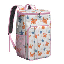 Geïsoleerde rugzak met koeltas, krabdesign, 15 liter