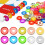 Plastic Book Binding Discs 10 Colors 80 Pcs 1