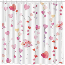 Dusjforheng Valentinsdagsdesign 72x72 tommer vanntett
