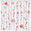 Dusjforheng Valentinsdagsdesign 72x72 tommer vanntett 1